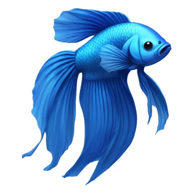 Blue betta fish sticker