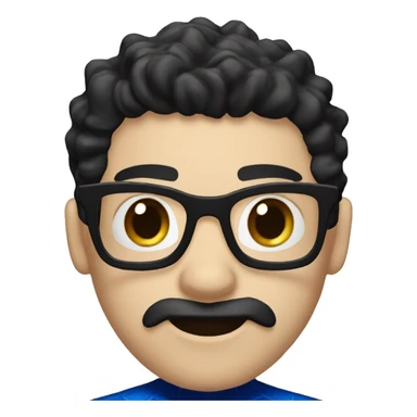 spiderman white skin black hair moustache sticker