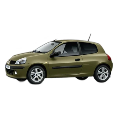 Renault Clio 2 Khaki olive color sticker