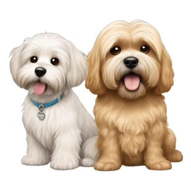 golden doodle and shih tzu sticker