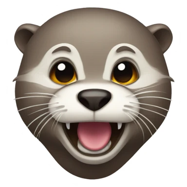 Angry cute otter face sticker