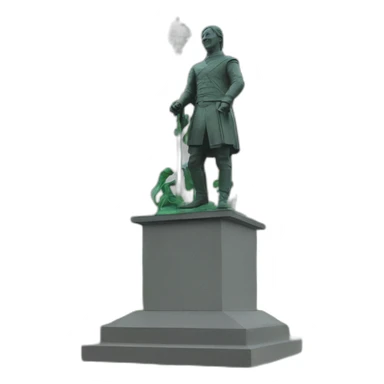 Ufa city with Salavat Yulaev statue sticker