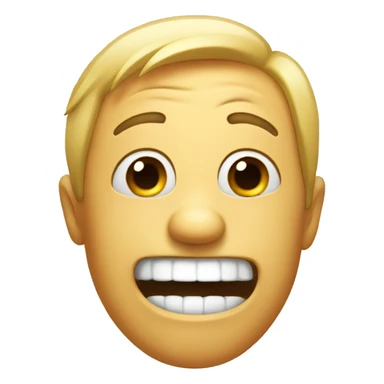 laughing face looking nervous sticker