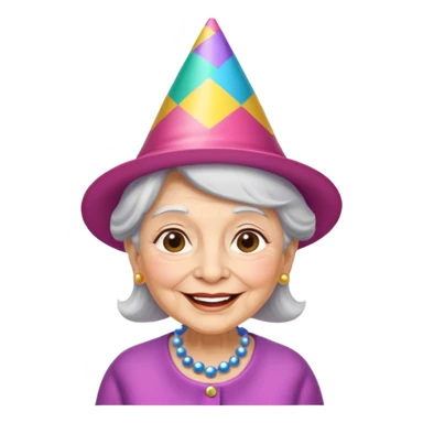 Partying grandma sticker