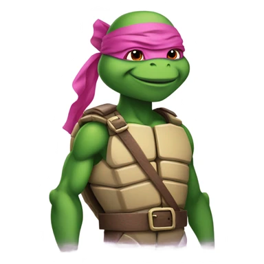 Raphael from teenage mutant ninja turtles wearing a pink tut sticker