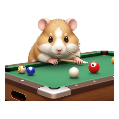 hamster playing billiards sticker