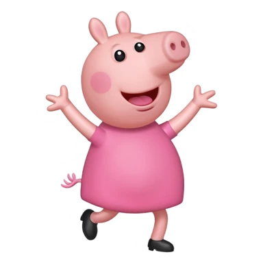 Peppa pig doing the griddy sticker