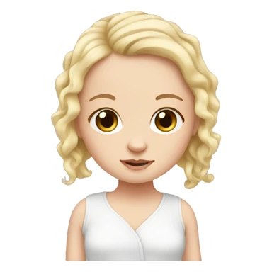 newborn white girl sticker