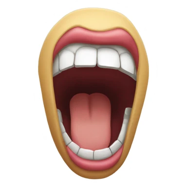 Mouth wide open sticker