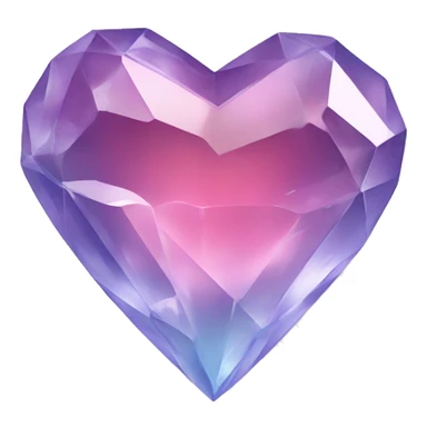Crystal heart sticker