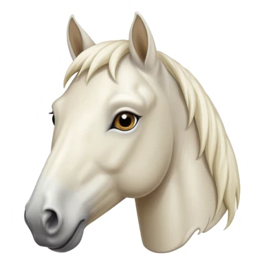 The face of a realistic white horse sticker