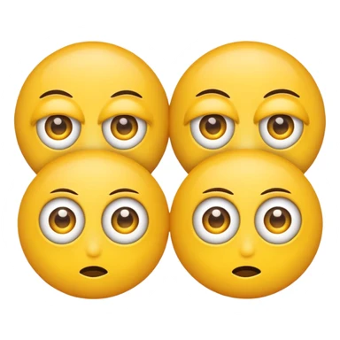 rolling eye emoji w three eyes sticker