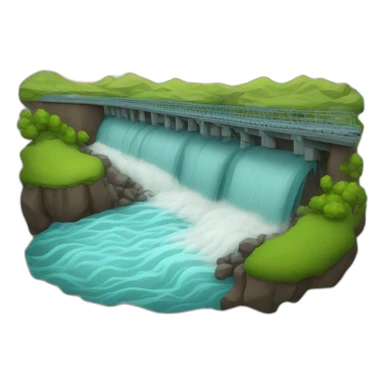 heavy flowing electricity river sticker