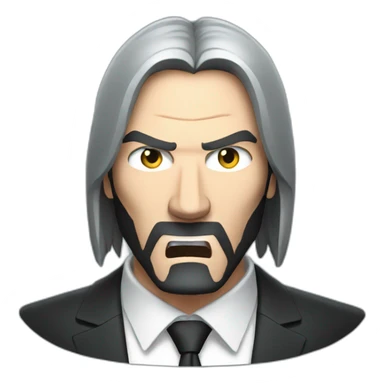 Angry John Wick sticker