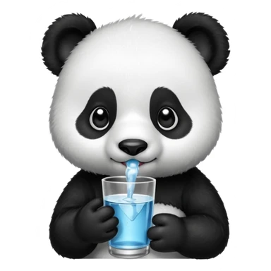 baby Panda with glass sticker