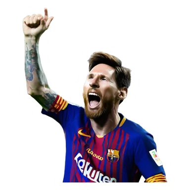 Messi y su celebración mítica sticker
