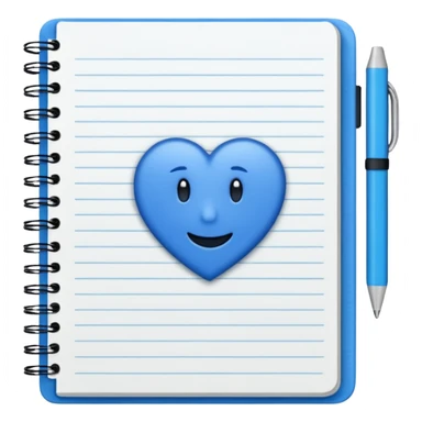Blue notebook sticker