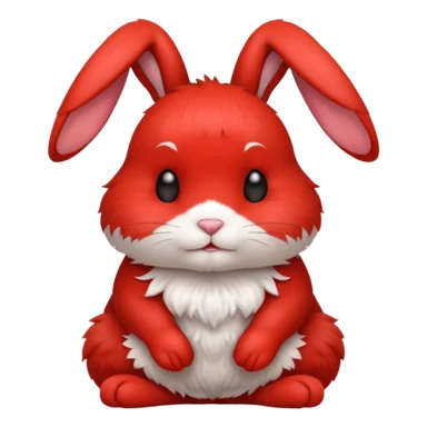 red full rabbit  sticker