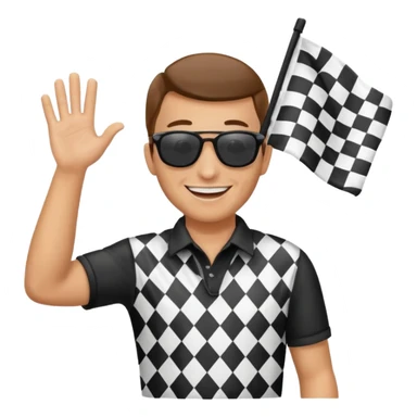 SONO UN DIRETTORE DI GARA AUTO E SBANDIERO CON LA BANDIERA A SCACCHI sticker