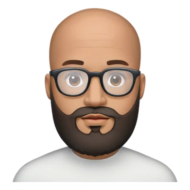 Bald lightskin king glasses beard sticker