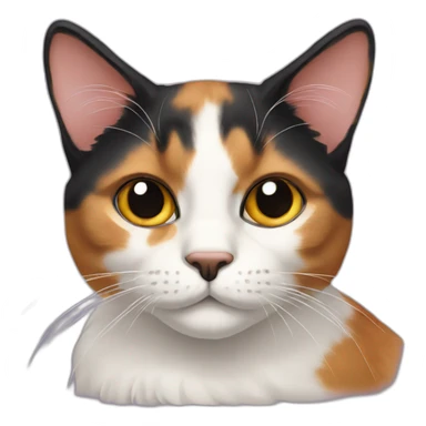Two calico cat sticker
