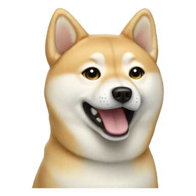 Cream Shiba cry rain sticker