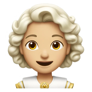 Niña de tez blanca con un corona sonriendo  sticker