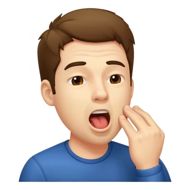 man Yawning  no hand sticker