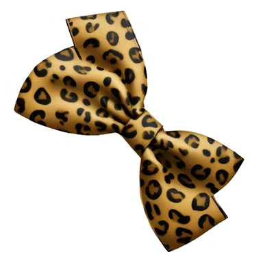 Lepord print bow sticker