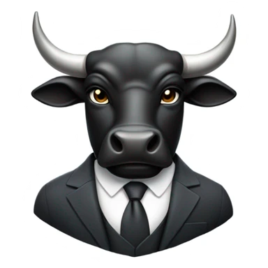 black bull with suit sticker