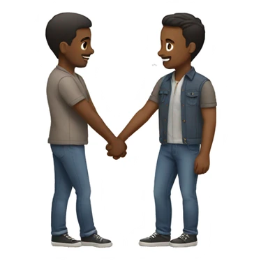 Gay male couple holding hands  sticker