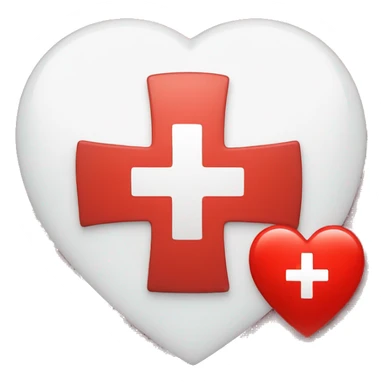 Red Cross in the heart  sticker