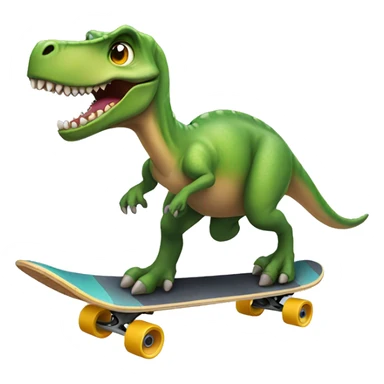 dinosaur riding a skateboard  sticker