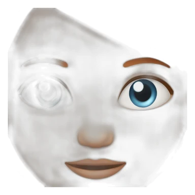 Girl long straight redhead pale blue eyes sticker