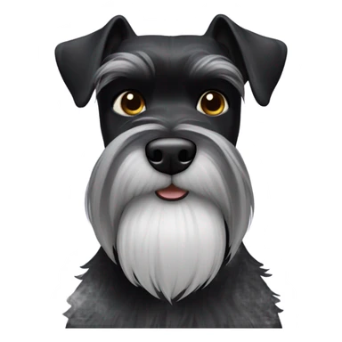 Black schnauzer white beard sticker