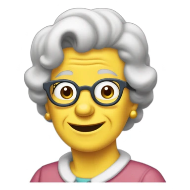 maggie grandma simpson  sticker