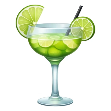 Cocktail with lime sticker