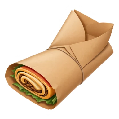 brown paper wrap usually found in indonesian stall sticker