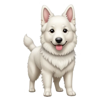 white Swiss Shepherd dog sticker