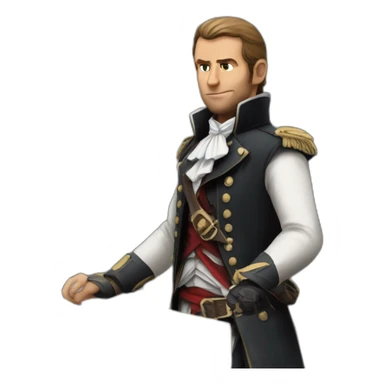 macron déguiser en assassin's creed sans capuche sticker