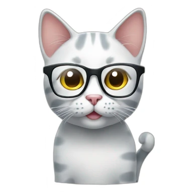 Cat with a glass sticker