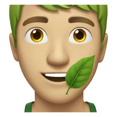 hoja verde con 5 puntas sticker