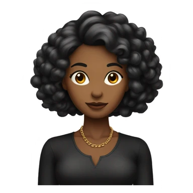 femme cheveux longs noir couleur de peau hâlé avec deux chaton noir  sticker