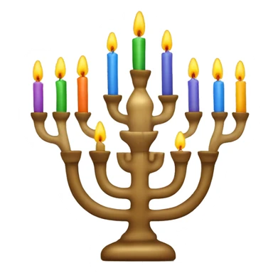 nine candle menorah sticker