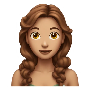 Beautiful woman fairy with brown hair  sticker