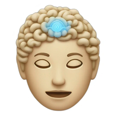 meditation and brain sticker