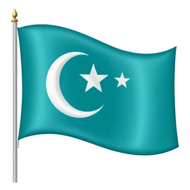 Turkuaz renginde türk bayrağı yapar mısın. Bayrak. I want to flag. 🇹🇷 Like this but turquoise. İt's must be turquoise. İt's just emoji  sticker