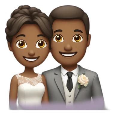 Happy married couple sticker