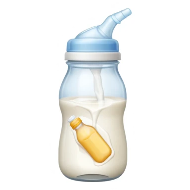 baby bottle tilted right sticker