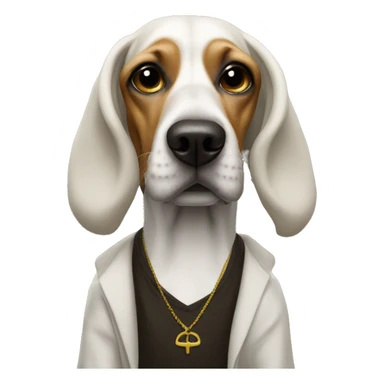 dog dressed as snoop dog the rapper  sticker